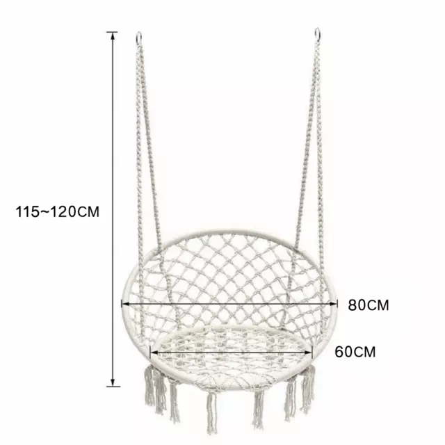 Hängesessel Hängeschaukel Hängekorb Hängestuhl Hängesitz 150 Kg Kissen 2