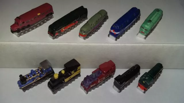Série complète de fèves locomotives de légende prestige filet or train