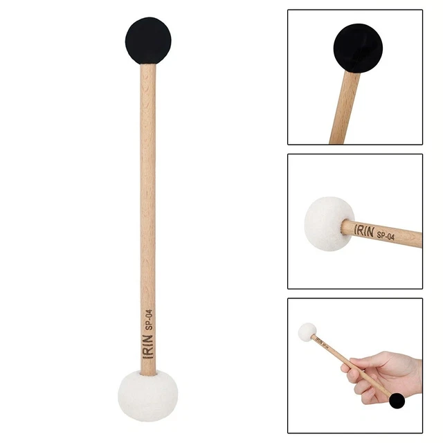 Baguettes Percussion En Caoutchouc Pour Marimba, Xylophone Et Handpan – Paire De Maillots En Bois Dur Et Caoutchouc Lourd - 6