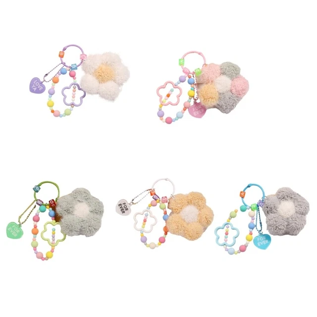 CUTE PLUSH FLOWER Keychain Dolls Lovely Accessories Plush Flower Bag