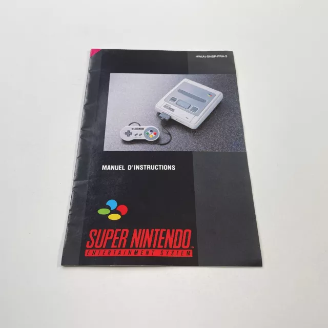 notice Super Nintendo Console FRA Très Bon état