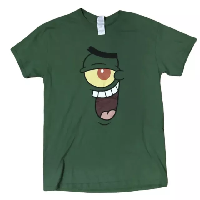 SPONGEBOB SHELDON J. Plankton Face Tee Shirt Size Medium $17.99 - PicClick