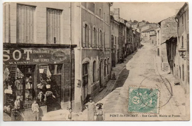 PONT SAINT VINCENT - Meurthe et Moselle - CPA 54 - Magasin Rue Carnot - Postes