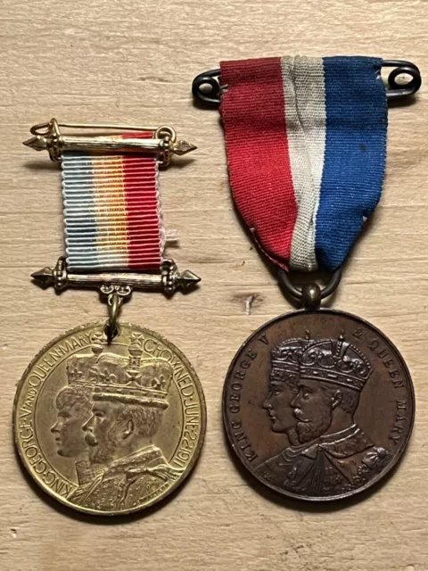 Medals 1911 Coronation of George V & Opening of Nottingham University 1928