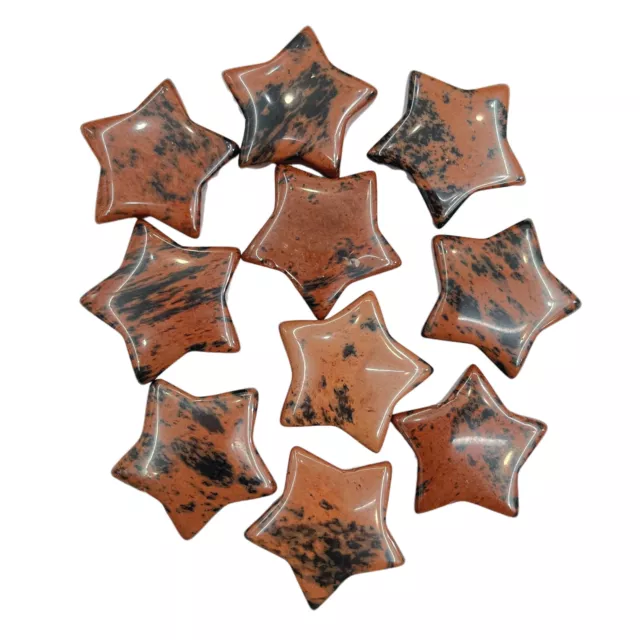 20pc 25mm Natural Golden Swan Stone Healing Gemstone Star Chakra Balance No Hole