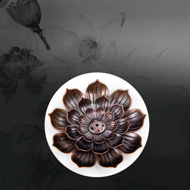 Alloy Incense Burner Stick Holder Plate Burner Plate Buddhism Coil Lotus Cens~F