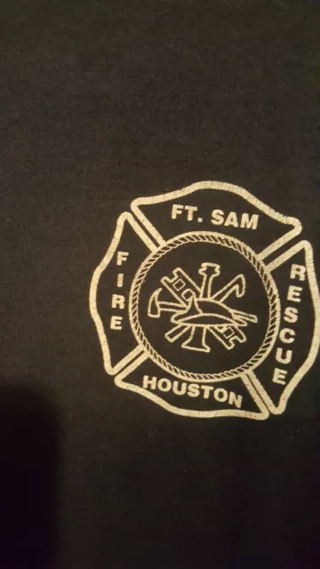 Houston Texas Fire Department Dept Fshfd 9-11 T-Shirt Ft. Sam Fire Rescue Rare