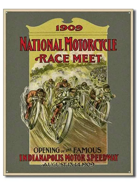 Schild Biker Motorrad USA Poster Motorsport Wandbild Racing 30 x 40 cm *972