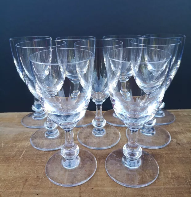 Verres à vin n3 - Modèle Bizet - en cristal de Saint Louis - Lot de 9 verres