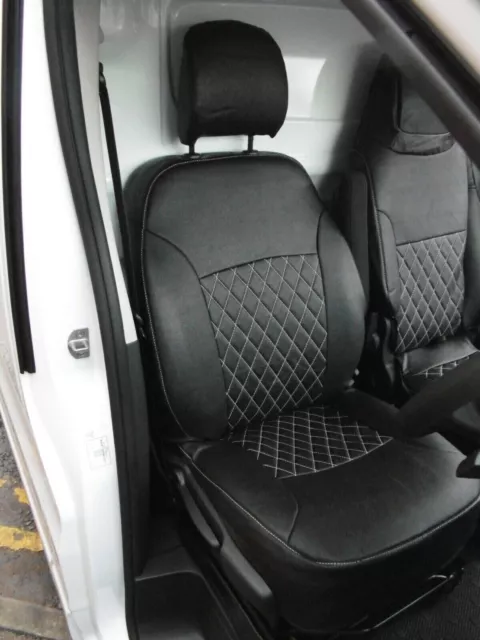 To fit RENAULT TRAFIC VAN LEATHERETTE CUSTOM MADE SEAT COVERS (2014 - 2024) 3