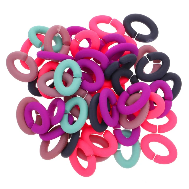Anneaux de liaison acryliques opaques en gros pour création de bijoux