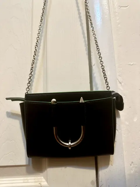 💥 Rare Authentic Thierry Mugler Black Green Mini Bag! 💥 2