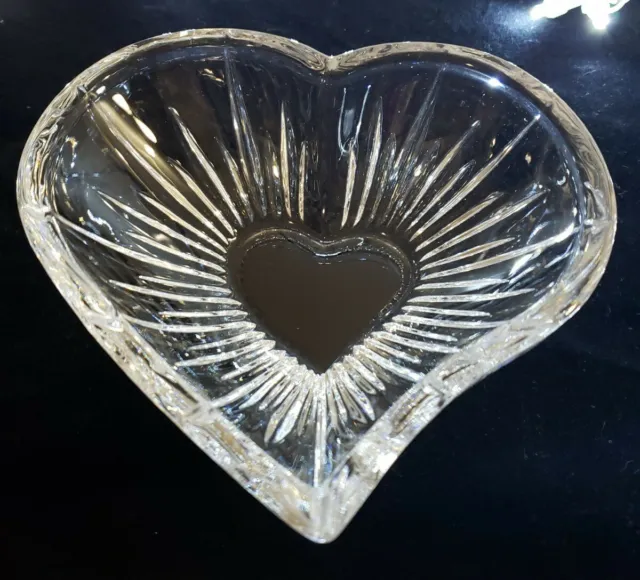 Mikasa Germany Crystal Heart Dish Candy Nuts Trinkets