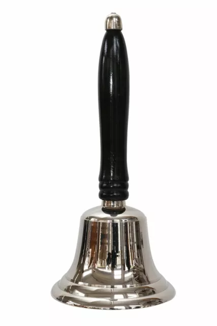 Campana de tabla 22cm latón madera estilo antiguo (c)