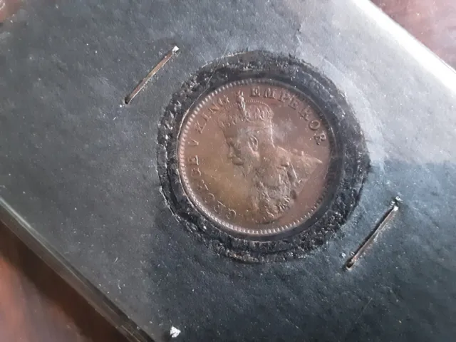 British india, GEORGE V KING EMPEROR Brockage,  Mint Error Coin