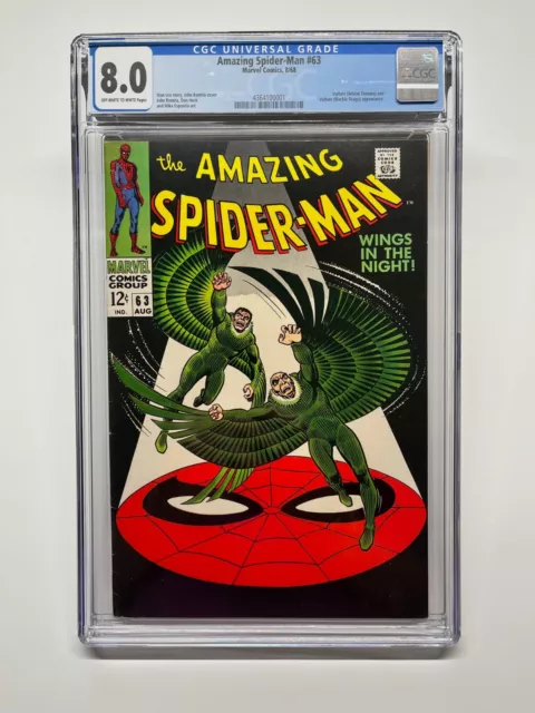 Amazing Spider-Man #63 CGC 8.0 (1968 Silver Age Marvel Comics) John Romita Cover