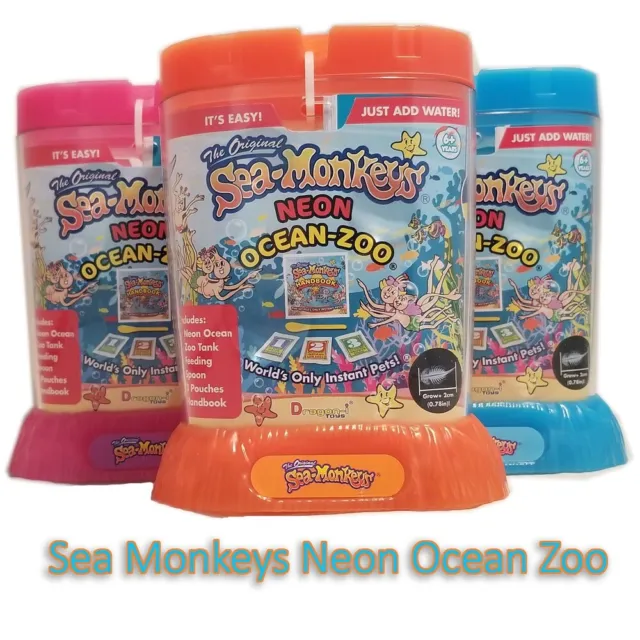 Amazing Live Sea Monkeys Neon Ocean Zoo Marine Monkey Tank Aquarium Habitat