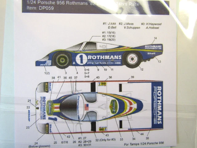 DECALPOOL 1/24 PORSCHE 956 