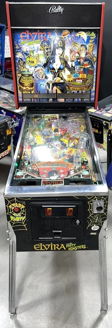 Elvira And The Party Monsters Pinball Machine Bally LEDs Free Shipping 1989