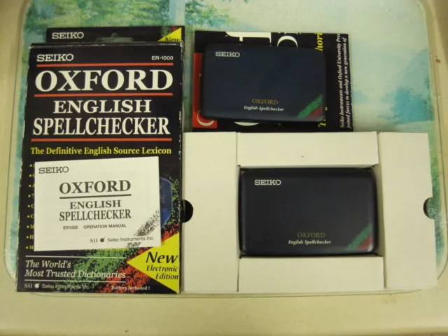 Seiko Oxford English Spellchecker Electronic ER-1000 with Original Box.