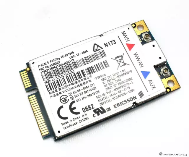 IBM THINKPAD WWAN Wlan Umts 3 G Karte HSDPA  F3507G 43Y6513 43Y6537 60Y3205