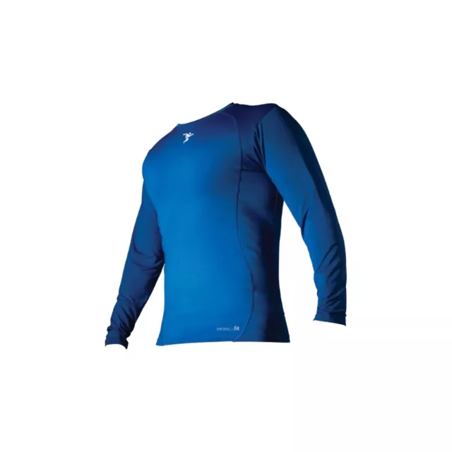 Precision Crew Neck Base-Layer Top - Long Sleeve - Royal Blue - M