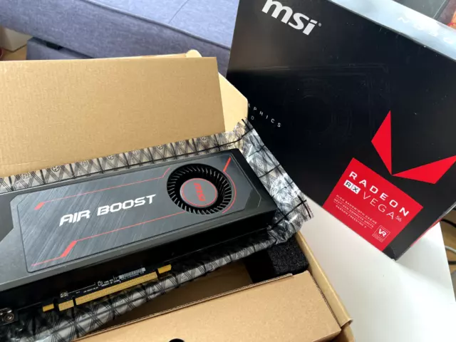 MSI Radeon RX Vega 56 Air Boost 8GB OC HBM2 Graphics Card. Mint. Untested