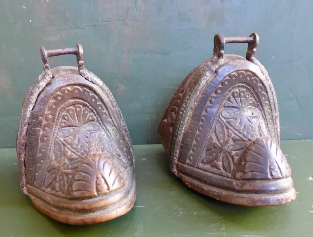 Nice Antique pair of 19th. C. Spanish Colonial carved wood/iron stirrups. Horse