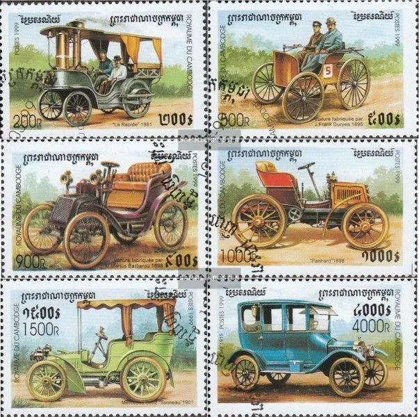 Kambodscha 1913-1918 (kompl.Ausg.) gestempelt 1999 Alte Automobile