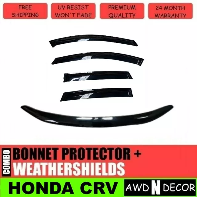 BONNET PROTECTOR Weathershields For HONDA CRV CR-V MY18 OCT 2017-CURRENT GUARD