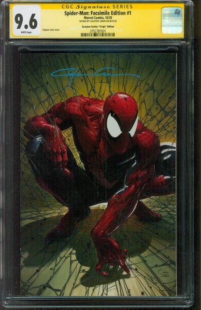 SPIDER MAN 1 CGC SS 9.6 Crain Virgin Variant 10/20 Scorpion Comics Ed
