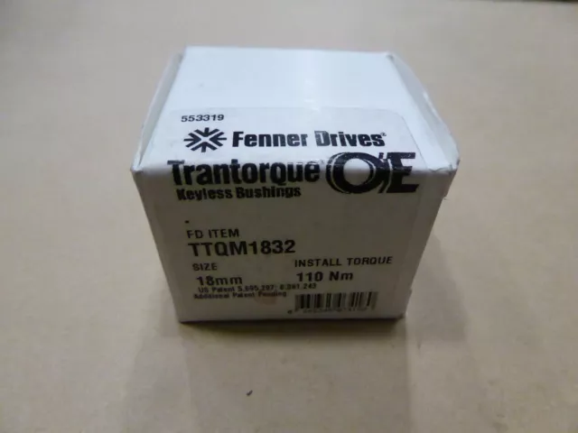 Fenner Drives Tantorque Keyless Bushing TTQM1832