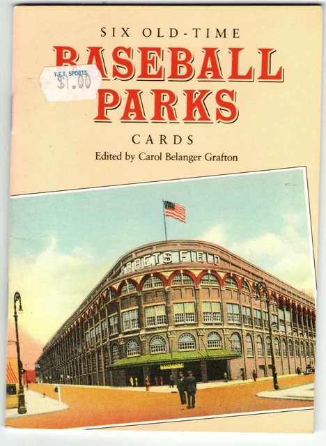 1993 Six Old-Time Baseball Parks Postcards Booklet Reproductions Fenway Ebbets
