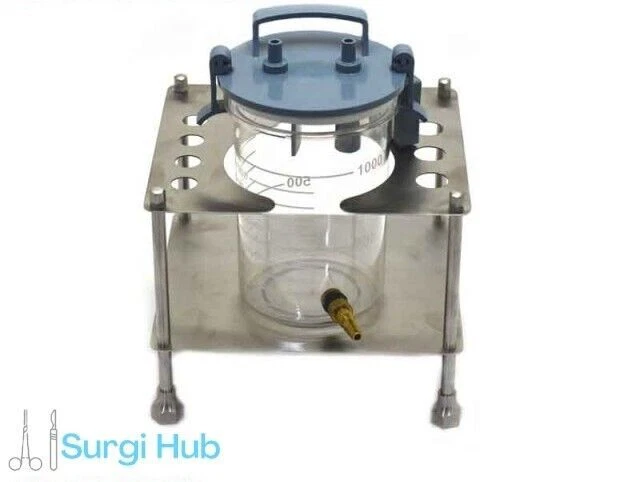Raquette avec bidon pour la collecte des graisses 1000 ml (pot d'aspiration...