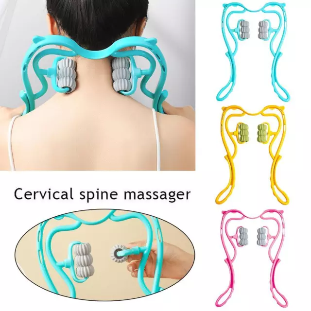 Neck Massager Roller Plastic Shoulder Trigger Point Therapy Relaxation