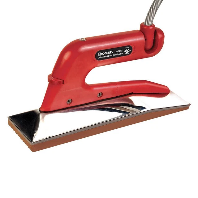 Hierro para alfombra Roberts Heat Bond 120 V base ranurada antiadherente, termostato ajustable