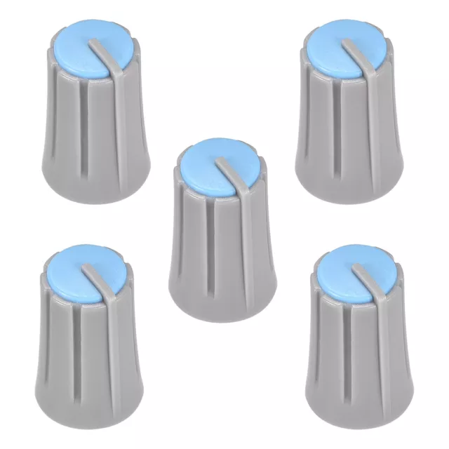 5pcs,D type 6mm Potentiometer Control Knobs For Volume Tone Knobs Grey Blue