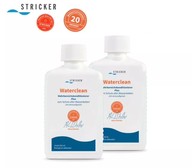 Wasserbett Conditioner 2x 250ml Waterclean Konditionierer Pflege-Mittel Stricker