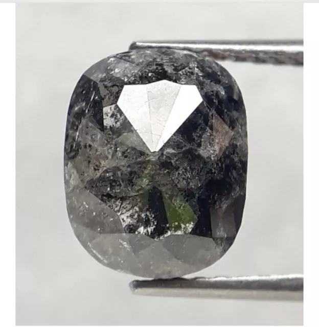 Anello lucido, diamante sciolto naturale sale e pepe da 1,83 ct, diamante...