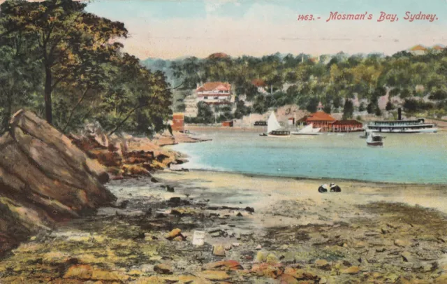 n australian old antique picture postcard australia mosmans bay sydney