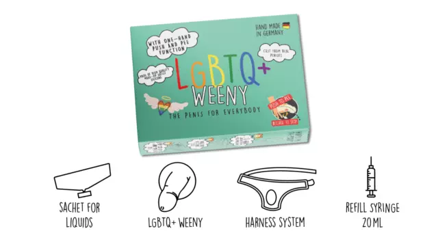 LGBTQ + Weeny - "Avorio leggero" - Cinturino pene finto originale CleanU screeny Weeny 2