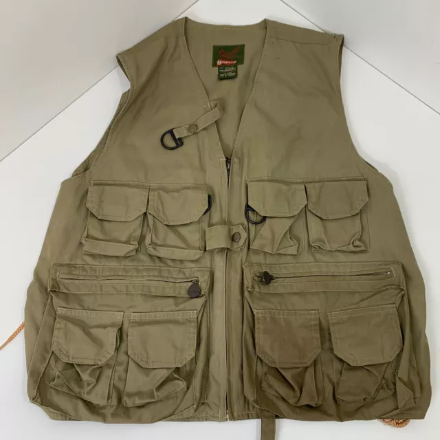 GARCIA FISHING VEST Sports Vest Hunting OSFA Adjustable Multi Pocket Khaki  $10.00 - PicClick