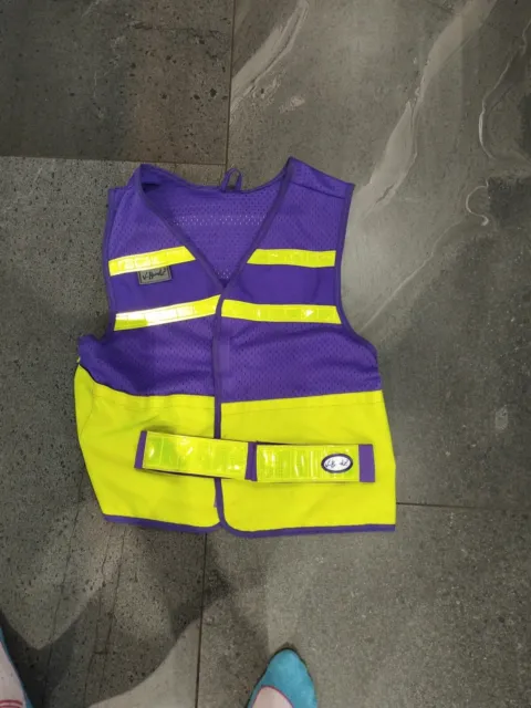 V-Bandz Hi Viz And Hat Band, Purple And Yellow