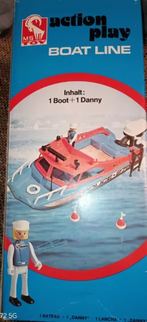 MS Toy (Michael Seidel) Action Play Boat Line70er Jahre Made in Western Germany