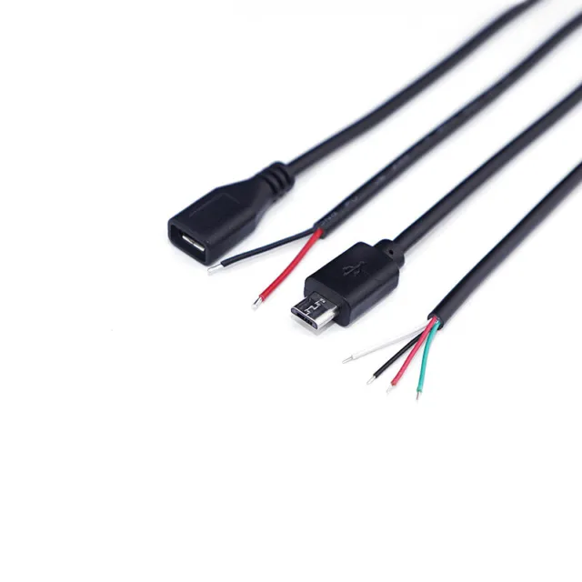 Micro USB 2.0 Android Interface 4/2 Pin Power Data Charge Cable Cord Connec tk