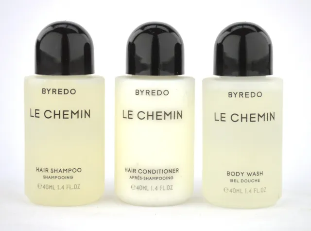 Champú, acondicionador, lavado corporal Byredo Le Chemin 40 ml cada uno (1,4 oz) nuevo