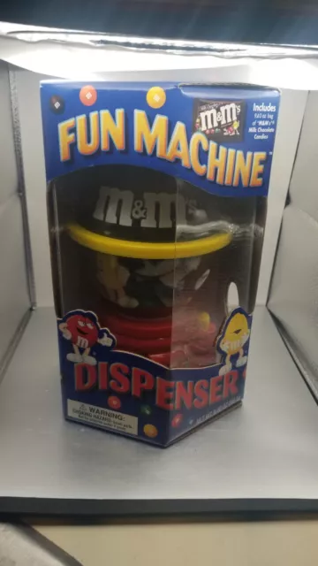 M&M's MM Collectible Fun Machine Dispenser Candy Kids Spinning Candies 2002 NEW