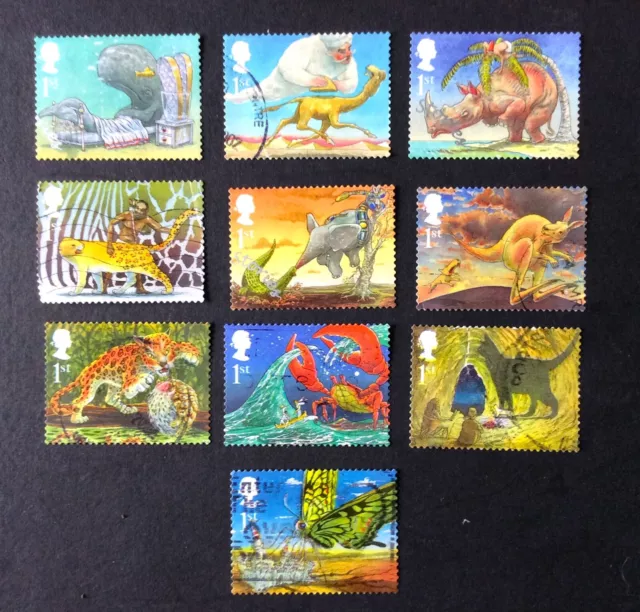 GB QE2 Stamps 2002 Centenary of Rudyard Kipling Just So Stories Used Full Set