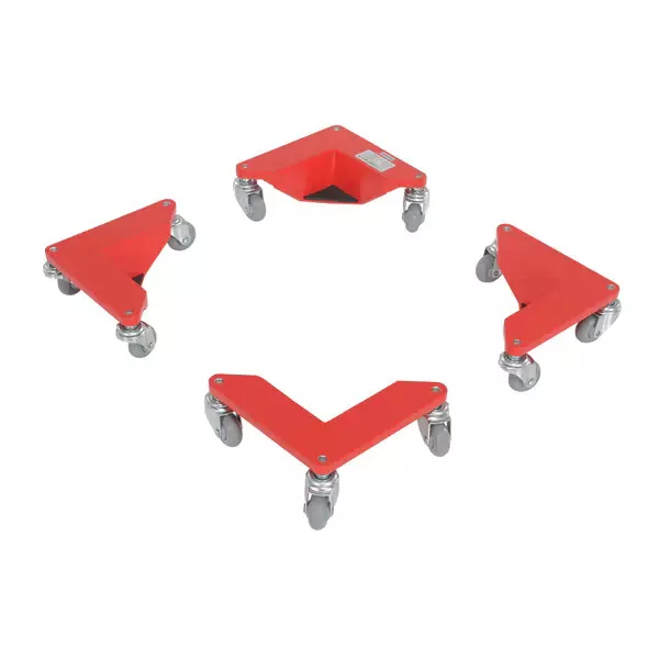 NEW! Vestil Red Aluminum Corner Mover Dolly 800 lb Capacity Per Set 4 Pack!!