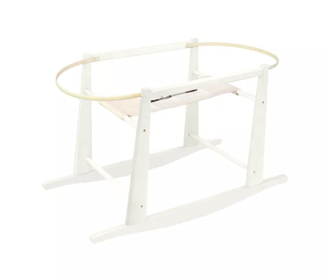 Jolly Jumper Rocking Wooden Moses Basket Stand, Antique White